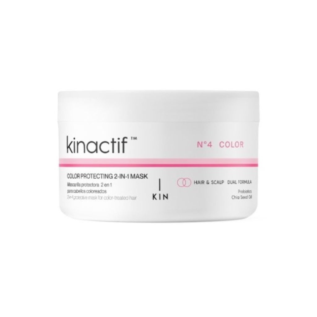 Kinactif color protecting 2-in-1 mask container on a white background
