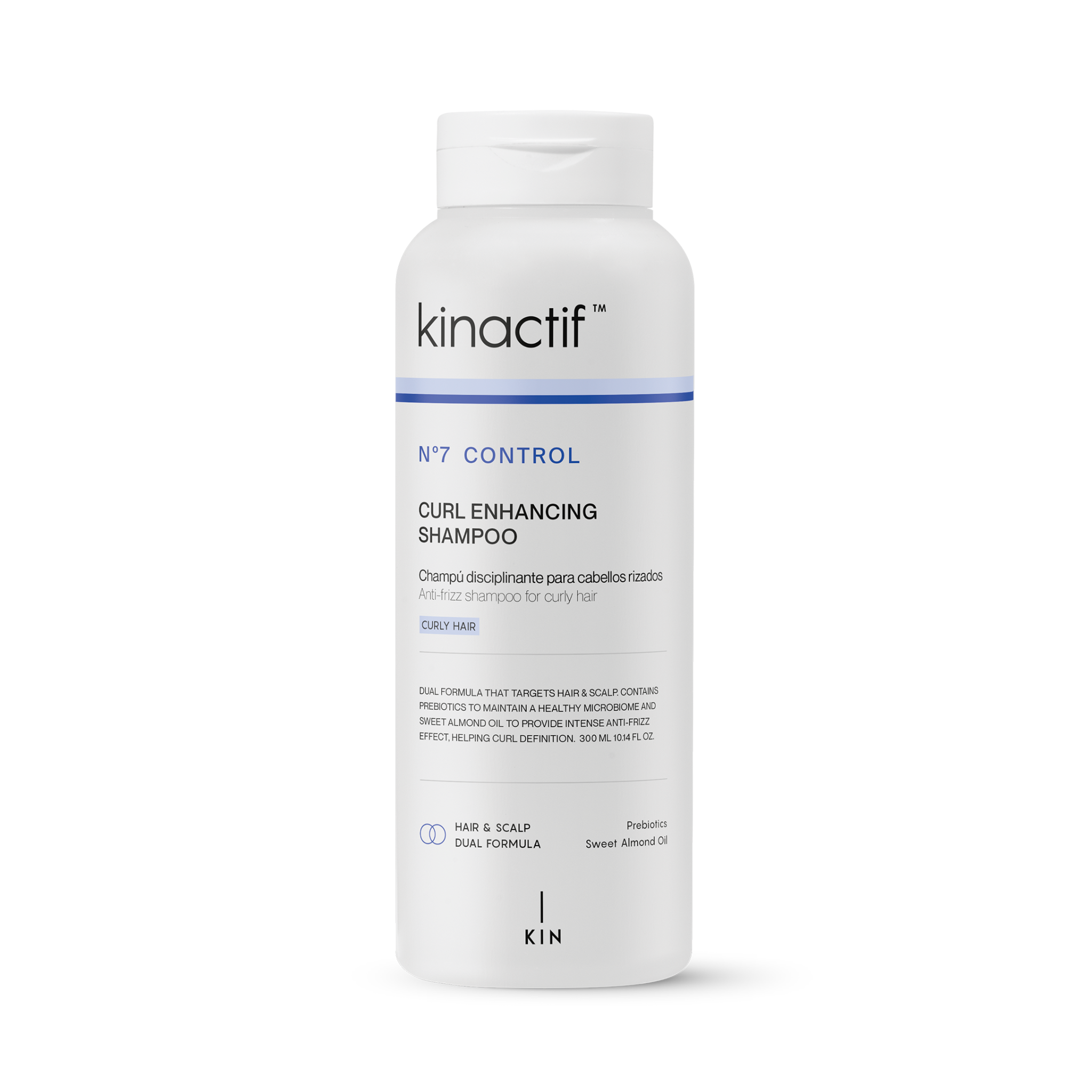 Kinactif N7 Control Curl Enhancing Shampoo bottle on a white background